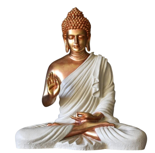 Buddha Statue 15 inch (White Copper)