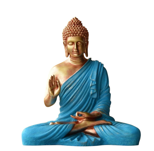 Buddha Statue 15 inch (Blue Gold)