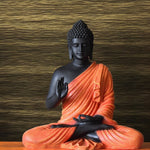 Buddha Statue 15 inch (Orange Black)