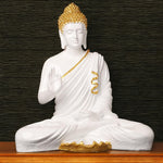 Buddha Statue 15 inch (White Gold)