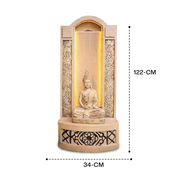 Slate Buddha Fountain 4 Feet (Beige)