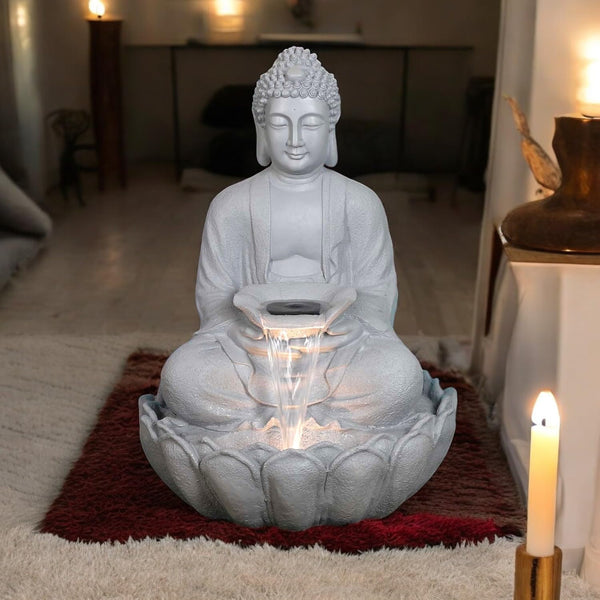 Kamal Buddha Fountain 3 Feet (Grey)