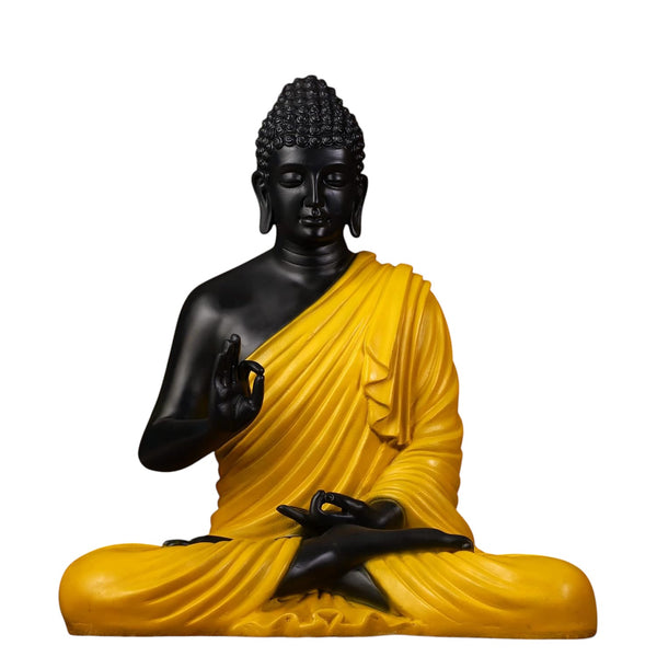 Buddha Statue Big Size 2 Feet (Yellow Black)