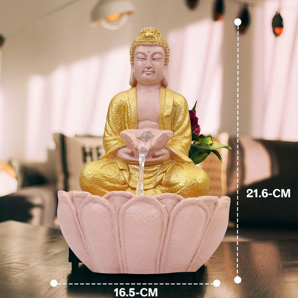 Buddha Fountain 1.2 Feet (Golden)