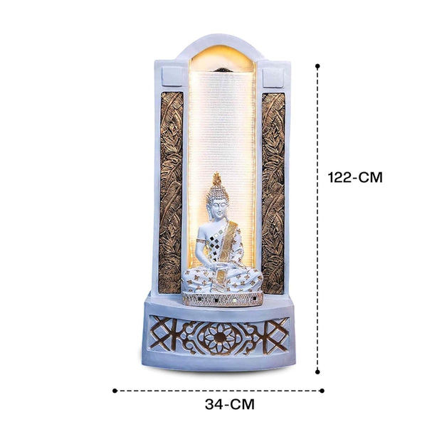 Slate Buddha Fountain 4 Feet (White)