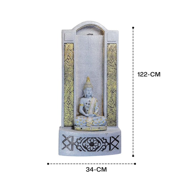 Slate Buddha Fountain 4 Feet (Grey)