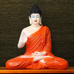 Buddha Statue 15 inch (Orange White)