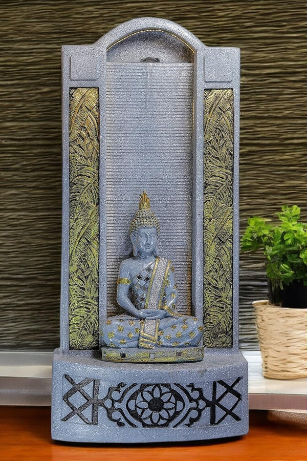 Slate Buddha Fountain 4 Feet (Grey)
