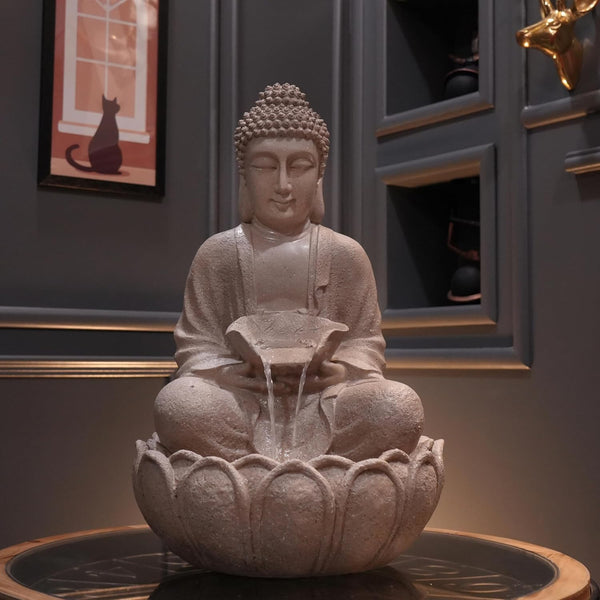 Buddha Fountain 2 Feet (Beige)