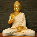 Buddha Statue 15 inch (Cream Gold)