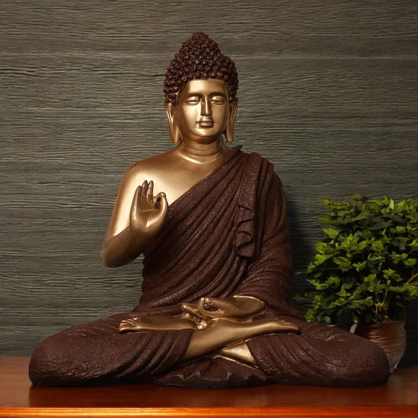 Buddha Statue 15 inch (Maroon)