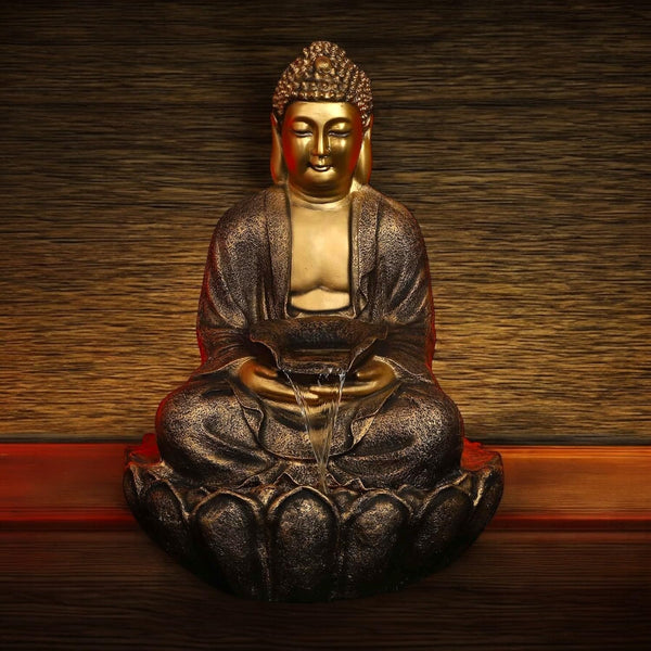 Kamal Buddha Fountain 3 Feet (Golden)