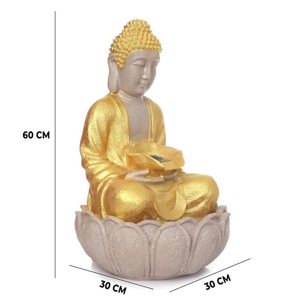 Buddha Fountain 2 Feet (Golden)