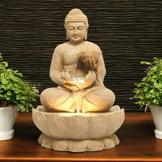 Swadeshi Decors 3 Feet New Zen Big Buddha Water Fountain